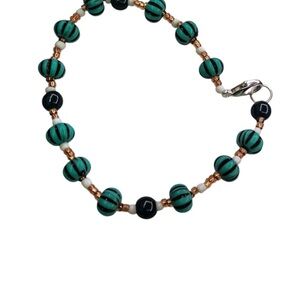 Stripped Turquoise Beaded Bracelet